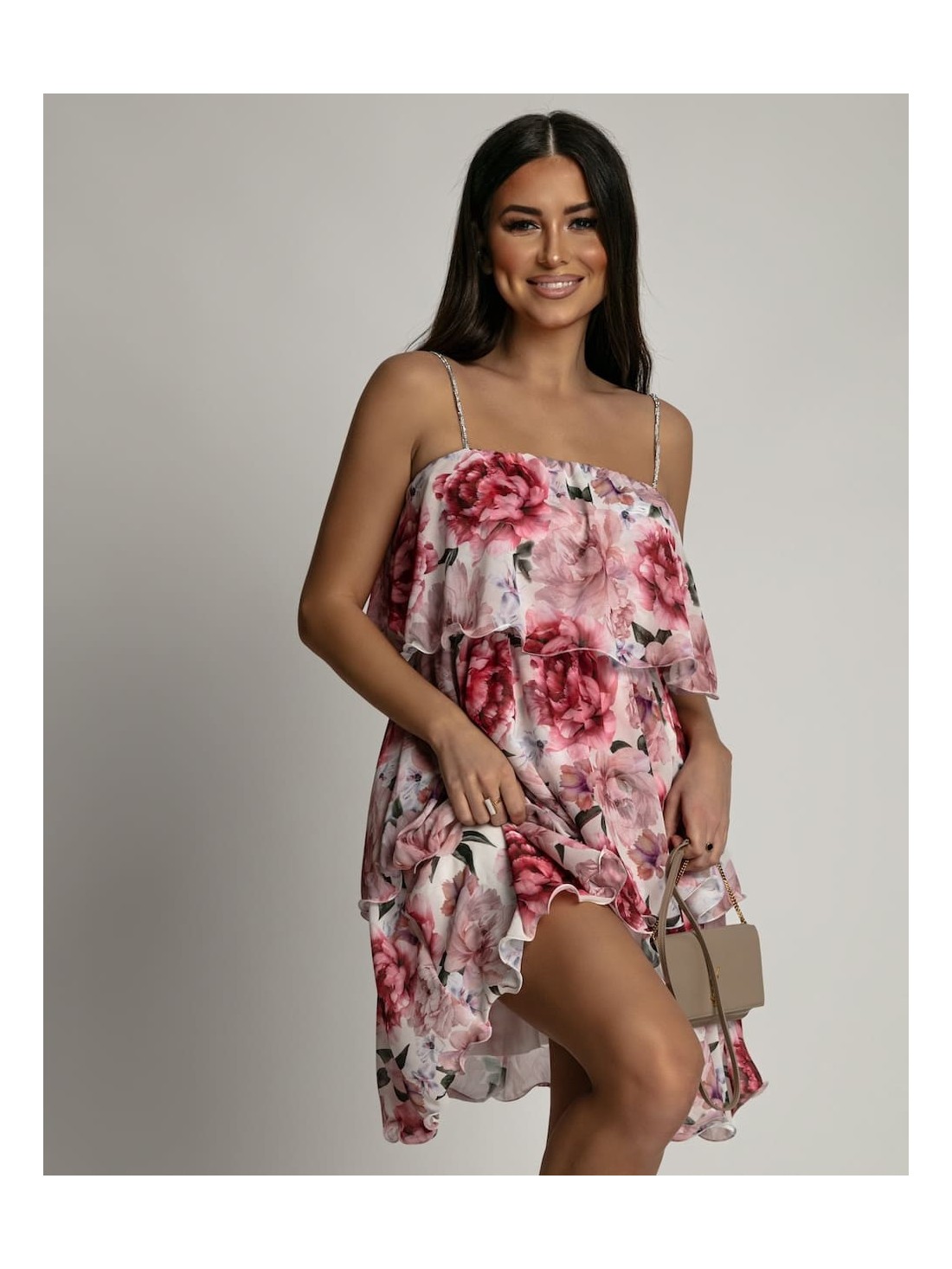 Peony summer dress with ruffles AZR5062